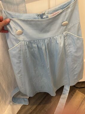 Lulakita Light Blue High-Waist A-Line Skirt